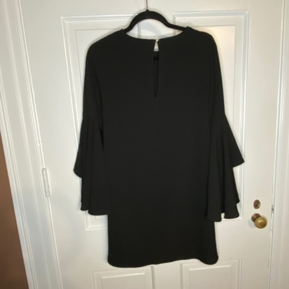 Zara Basics Black Dress with Flutter Sleeves Size Small - Picture 5 of 7